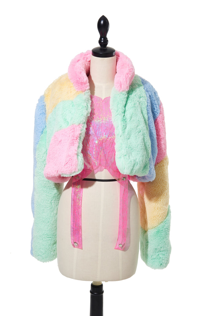 Cotton Candy Fur Jacket Sicko Cartel